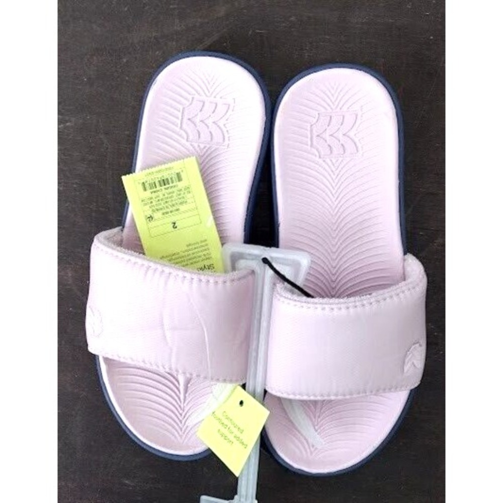 All in Motion Kids Slide Sandals Pink Size 2 Water Ready Comfortable